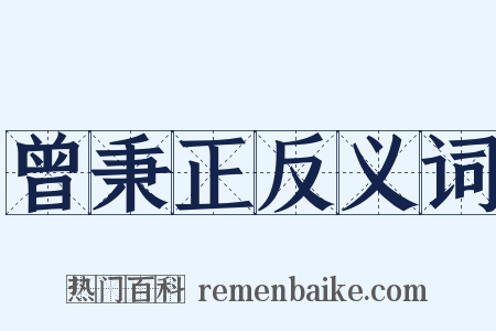 曾秉正反义词是什么意思的图片